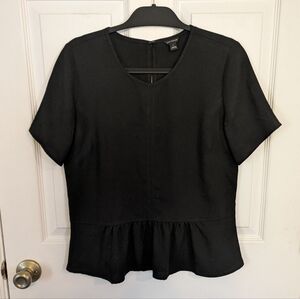 Ann Taylor Black Peplum Top